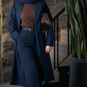 اورکت بلند سرمه ای